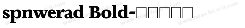 spnwerad Bold字体转换